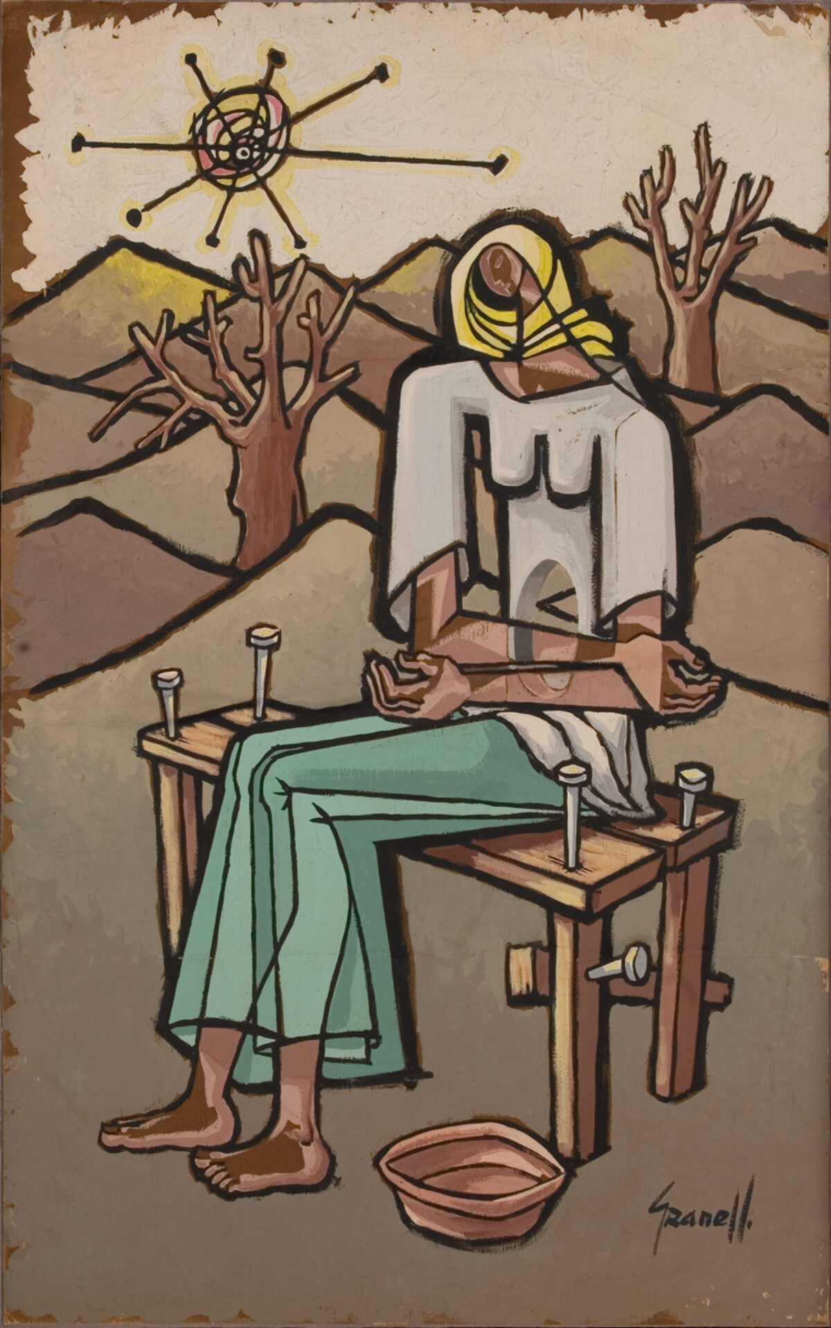 Mujer y paisaje, Granell, Mario