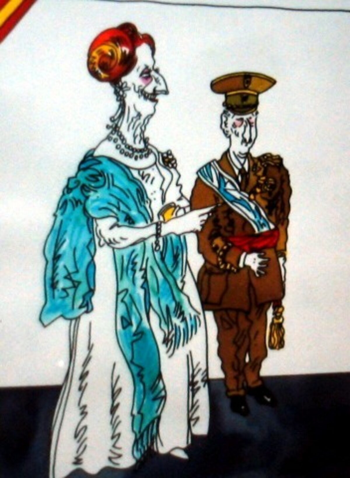 Retrato Franco y esposa