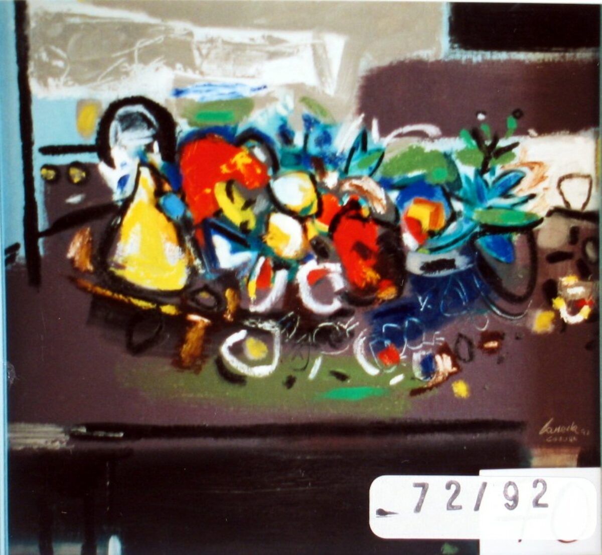 Mesa y frutos