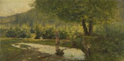 Paisaje con campesina